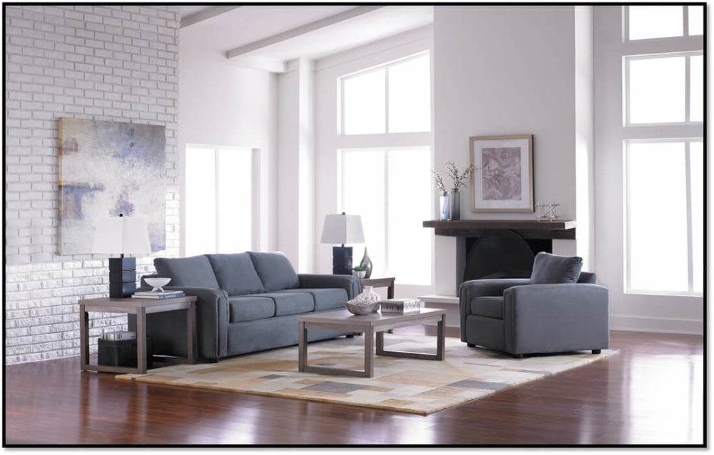 3-seat and a regular sofa gray set