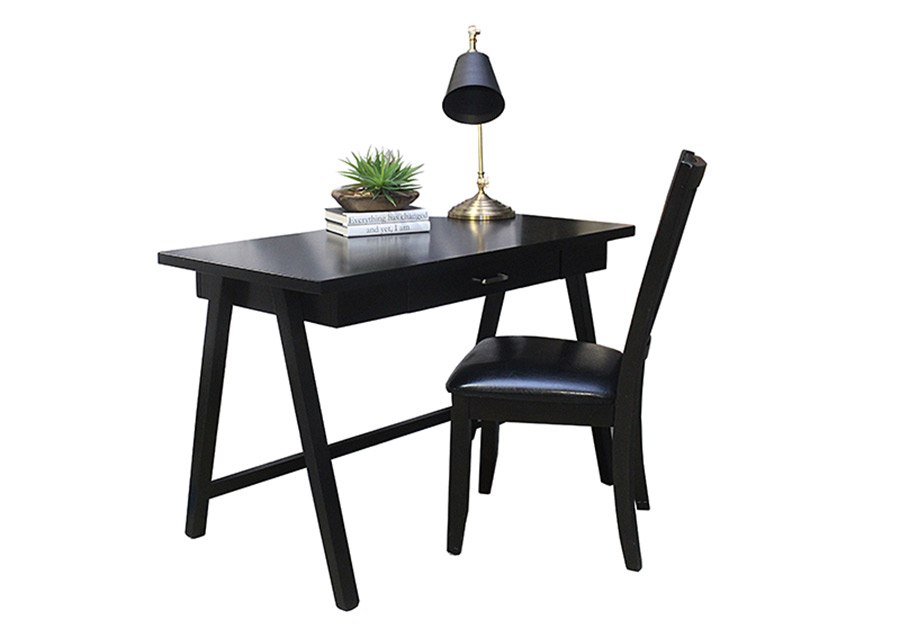 Black desk with chair for lease
